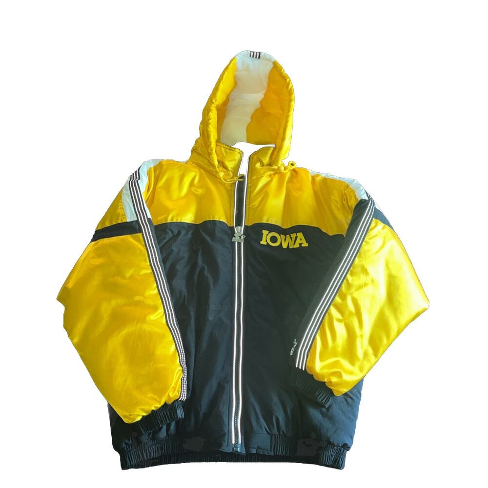 VTG University of Iowa Hawkeyes Starter Full Zip Puffer Jacket Adult Large
